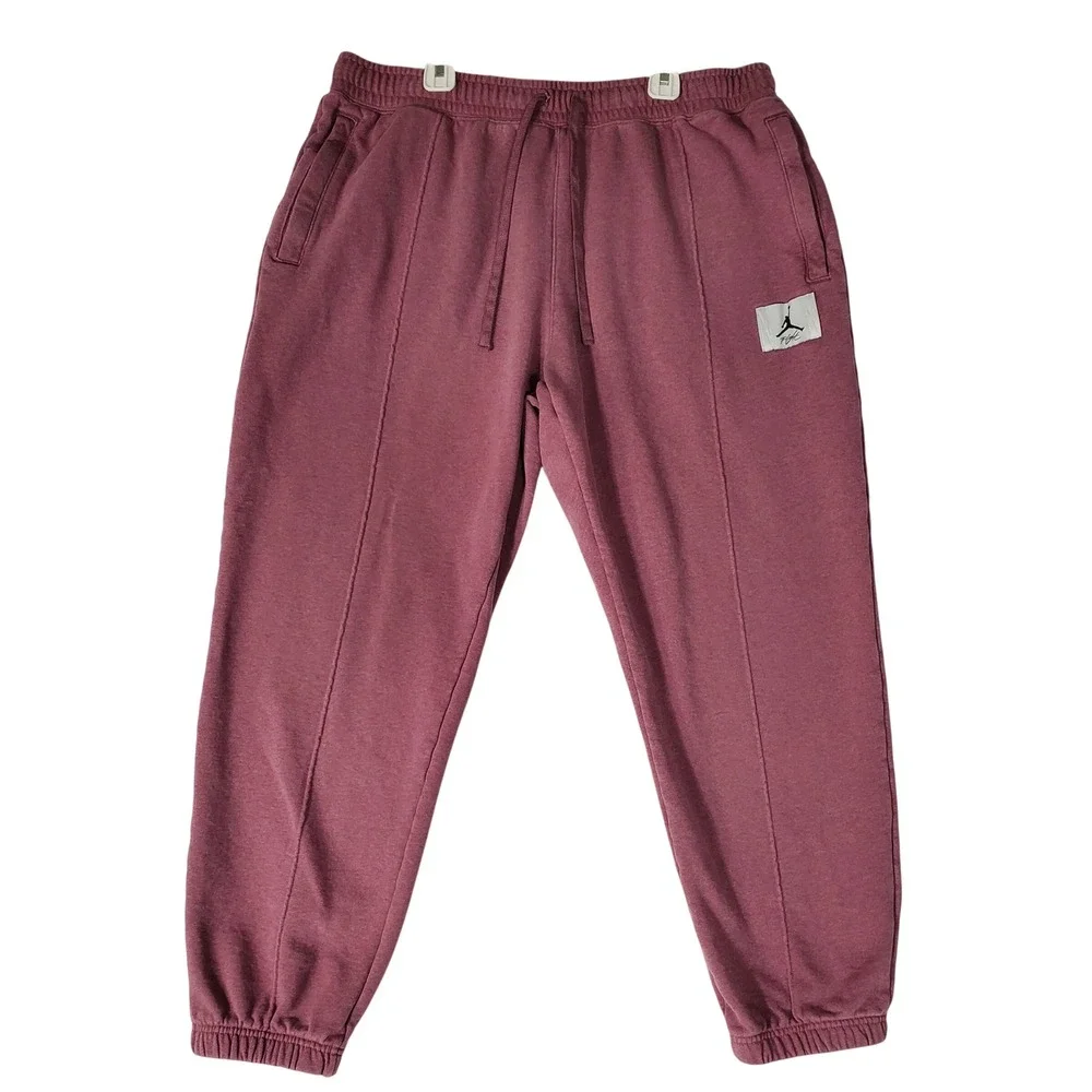 Jordan Essentials Flight Fleece Sweatpants Burgundy Washed Berry DD7001-533 XL